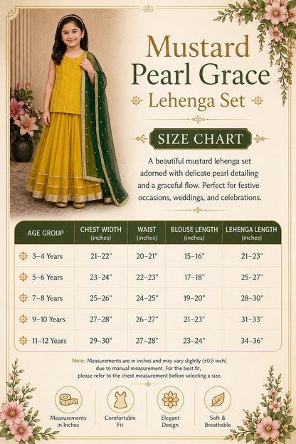 Mustard Pearl Grace Lehenga Set