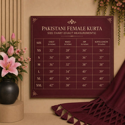 Elegant Maroon Cotton Kurti with Tassel Sleeves