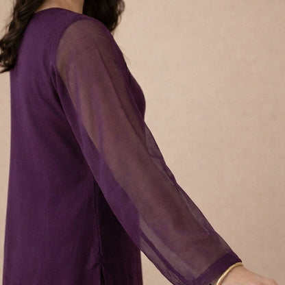 Amethyst Grace Crepe Silk Suit Set