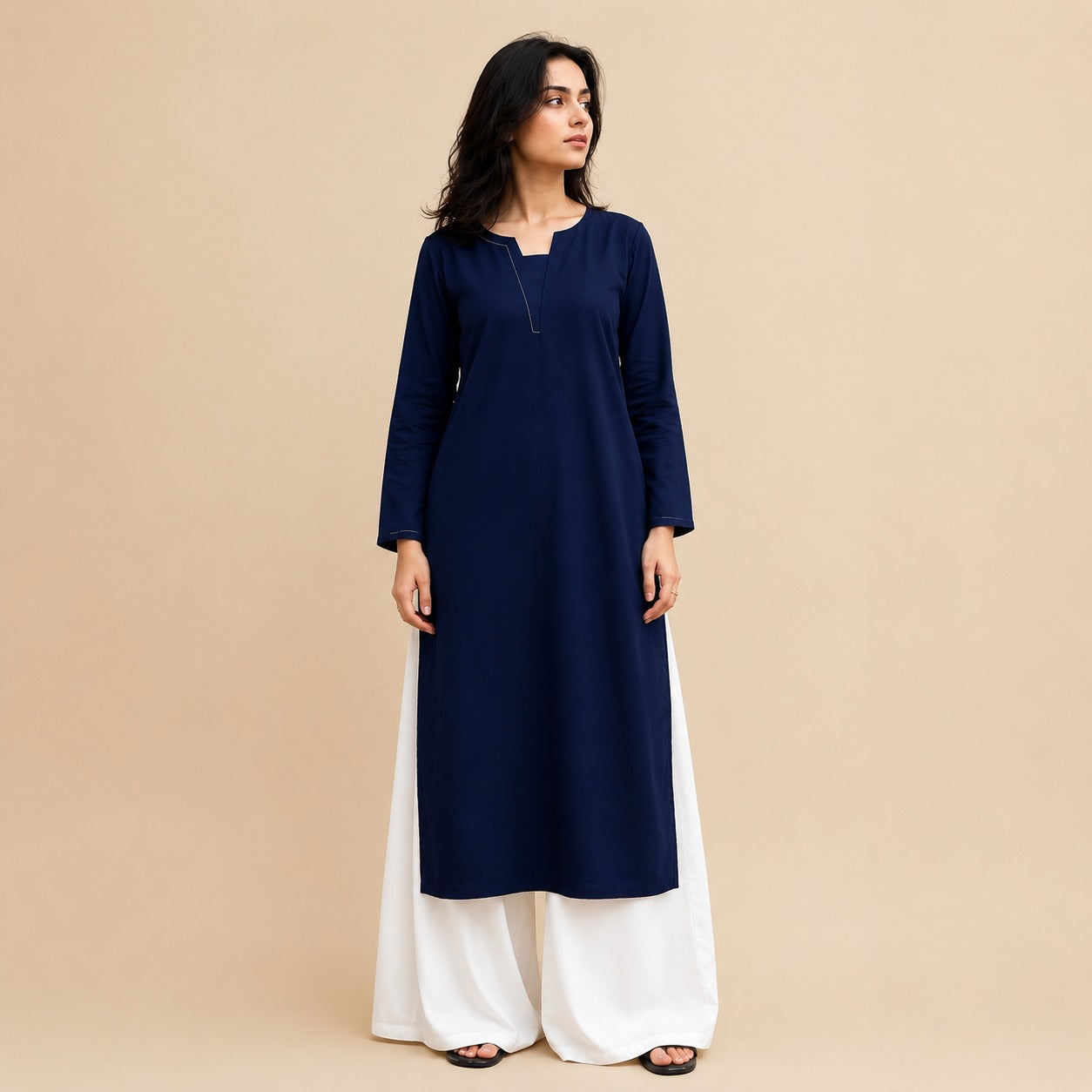 Navy Blue Cotton Co-Ord Set