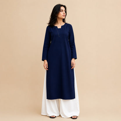 Navy Blue Cotton Co-Ord Set