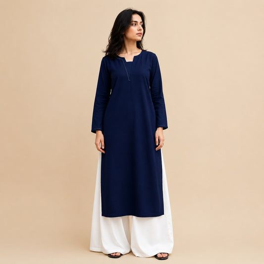 Navy Blue Cotton Co-Ord Set