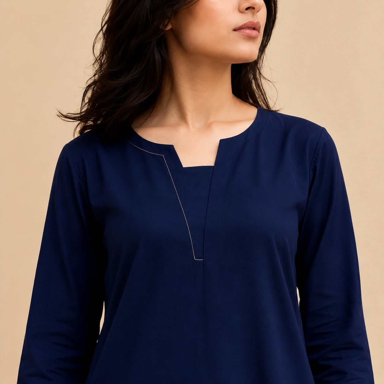 Navy Blue Cotton Co-Ord Set