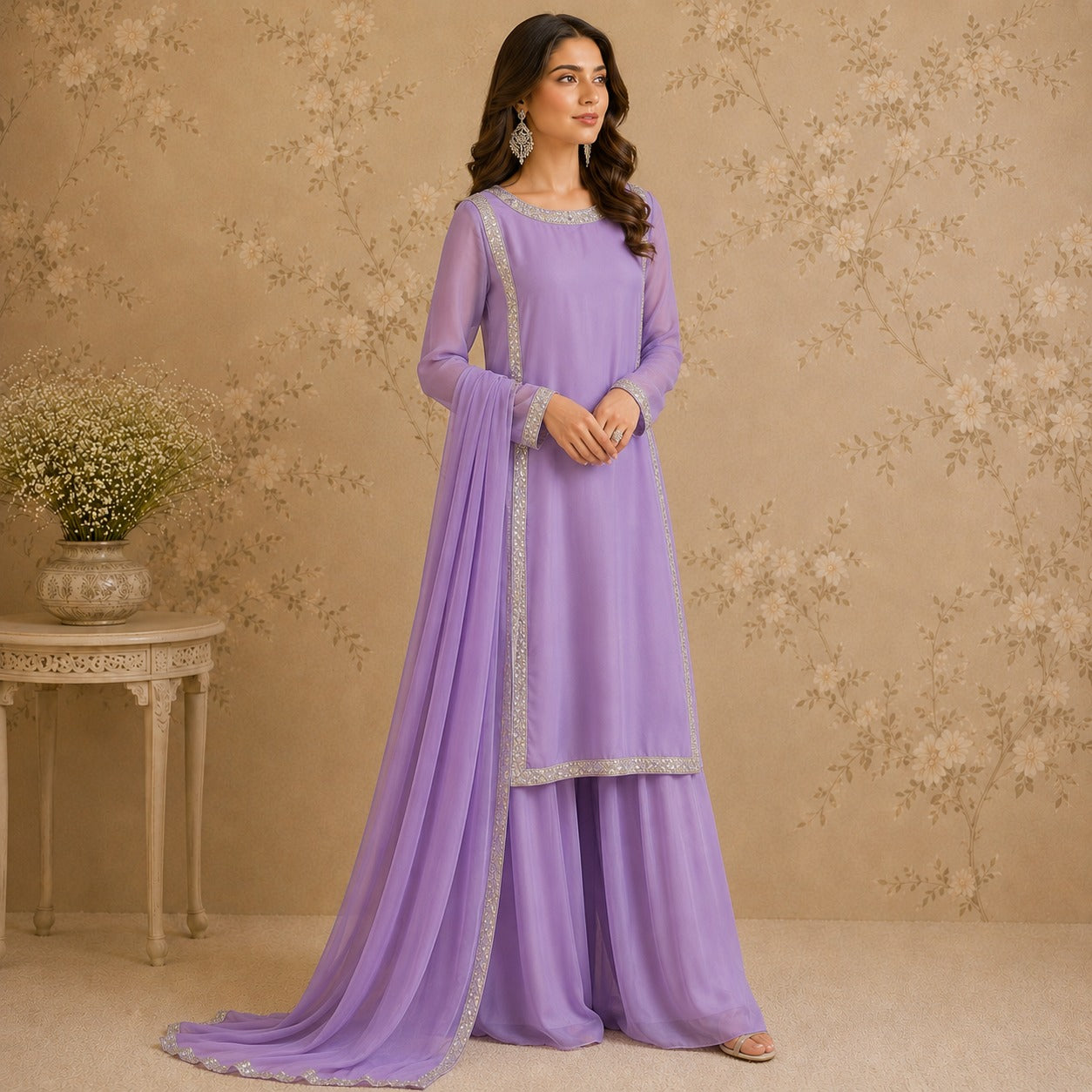 Lilac Serenity Sharara Set