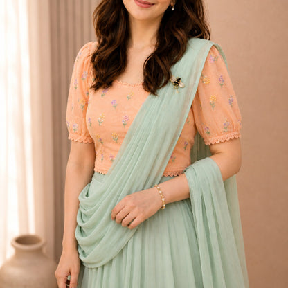 Floral Magic – Embroidered Lehenga Set