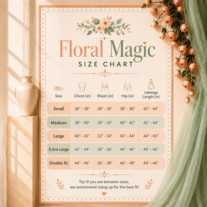 Floral Magic – Embroidered Lehenga Set