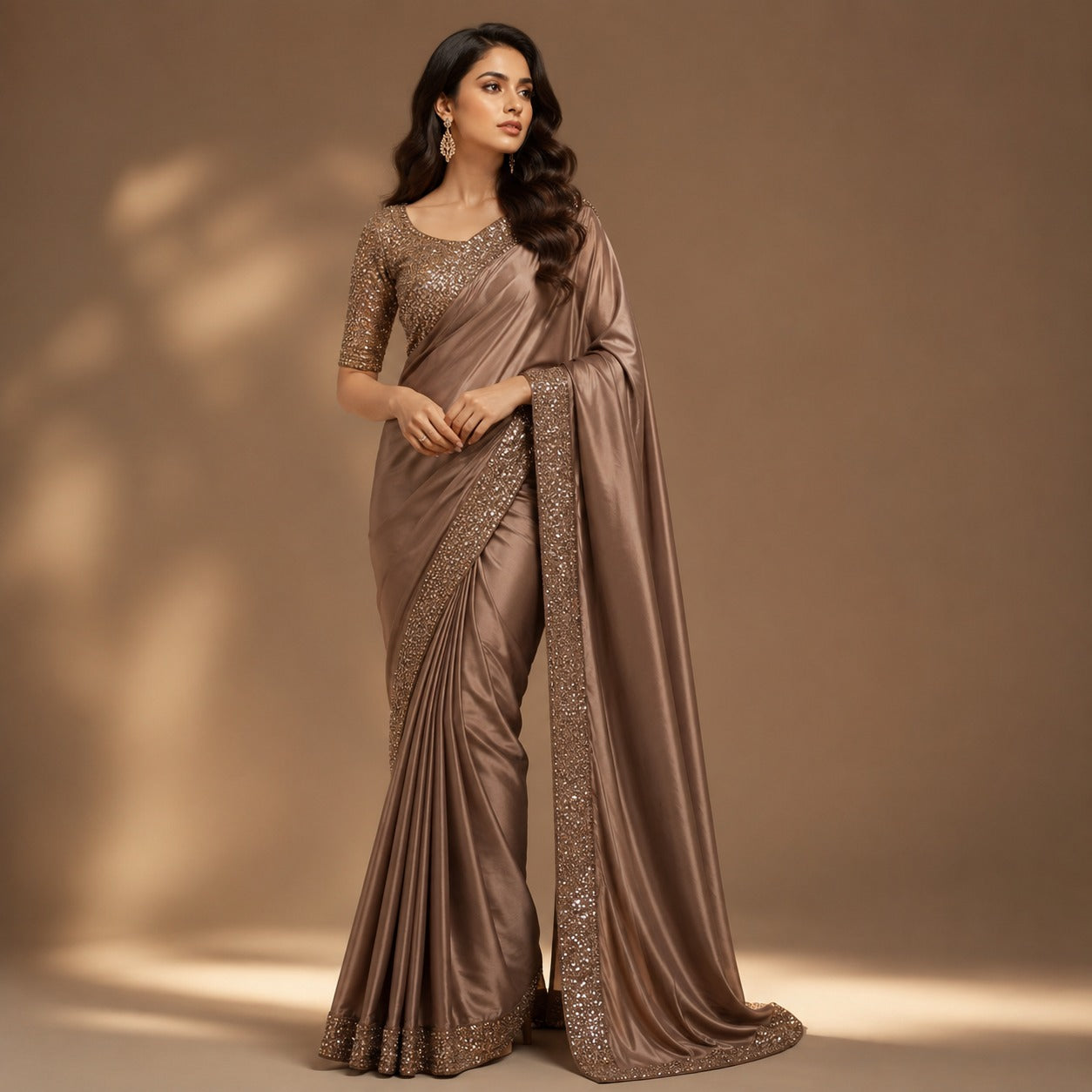 Mocha Royale Silk Saree