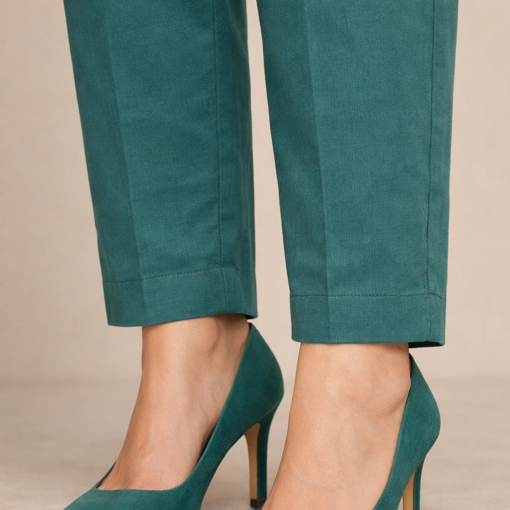 Emerald Veil Cotton Suit