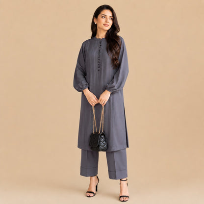 Slate Grace Cotton Kurta Set