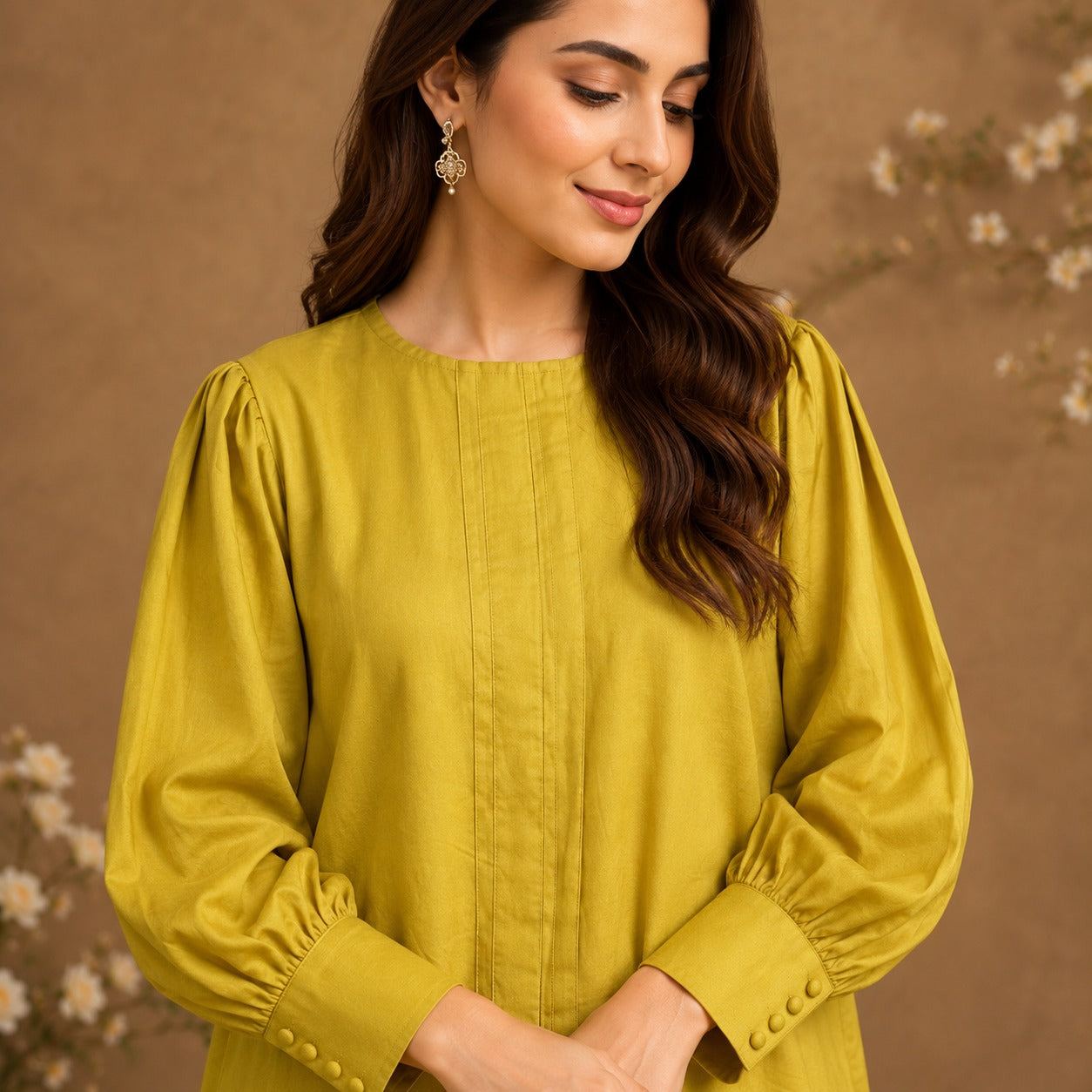 Mustard Muse Cotton Kurta Set