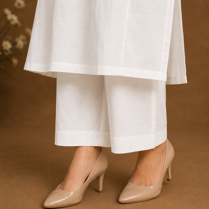 Ivory Bloom Cotton Kurta Set
