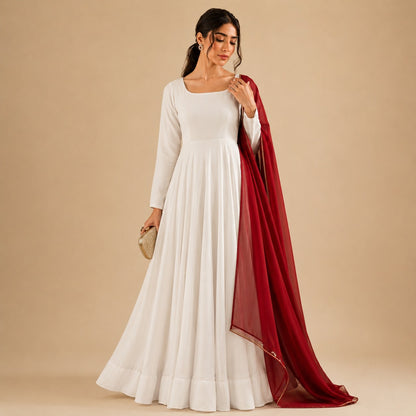 Noor-e-Safaid Anarkali Gown