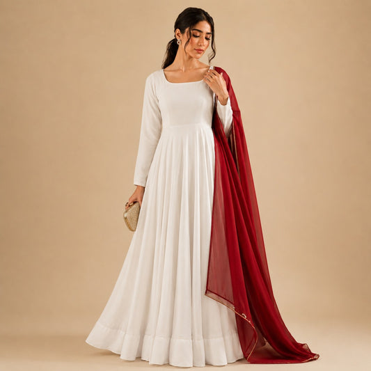 Noor-e-Safaid Anarkali Gown