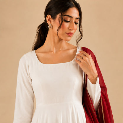 Noor-e-Safaid Anarkali Gown