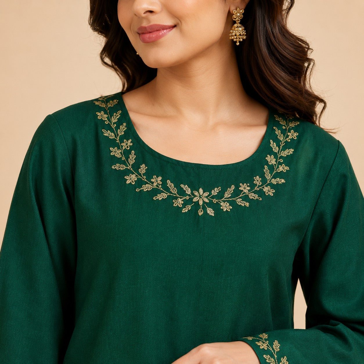 Emerald Whisper Cotton Co-Ord Set