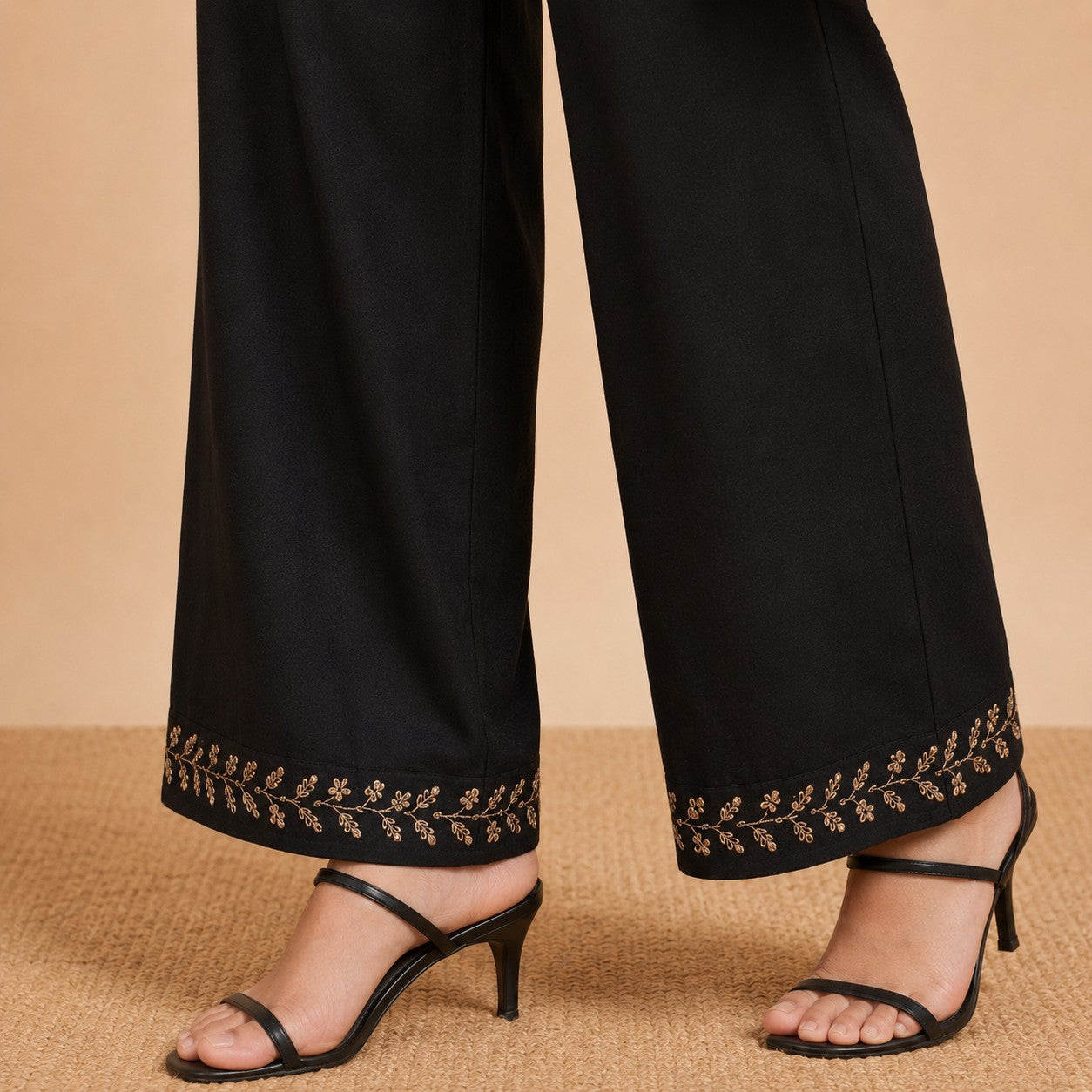 Midnight Embroidered Cotton Kurta Set
