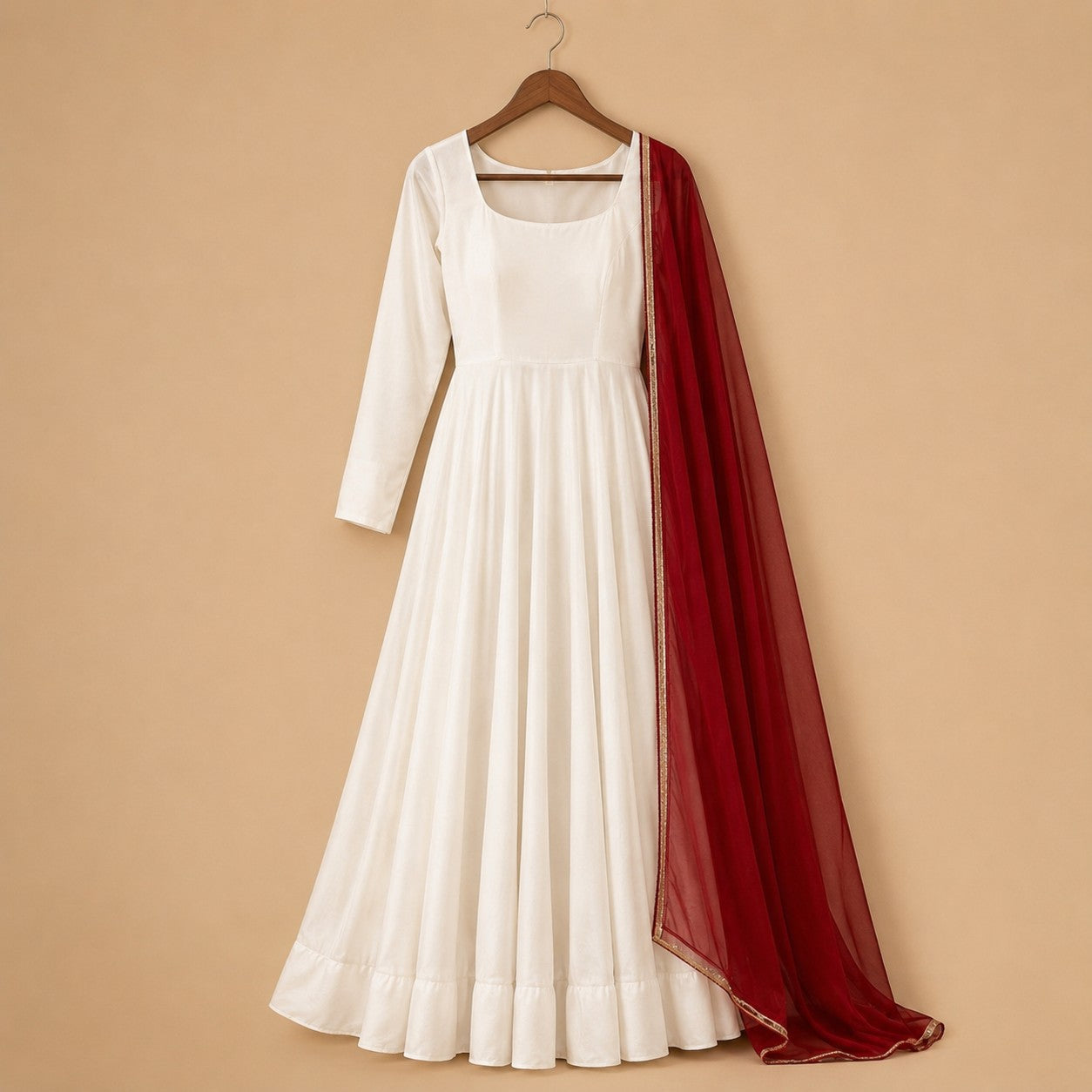 Noor-e-Safaid Anarkali Gown