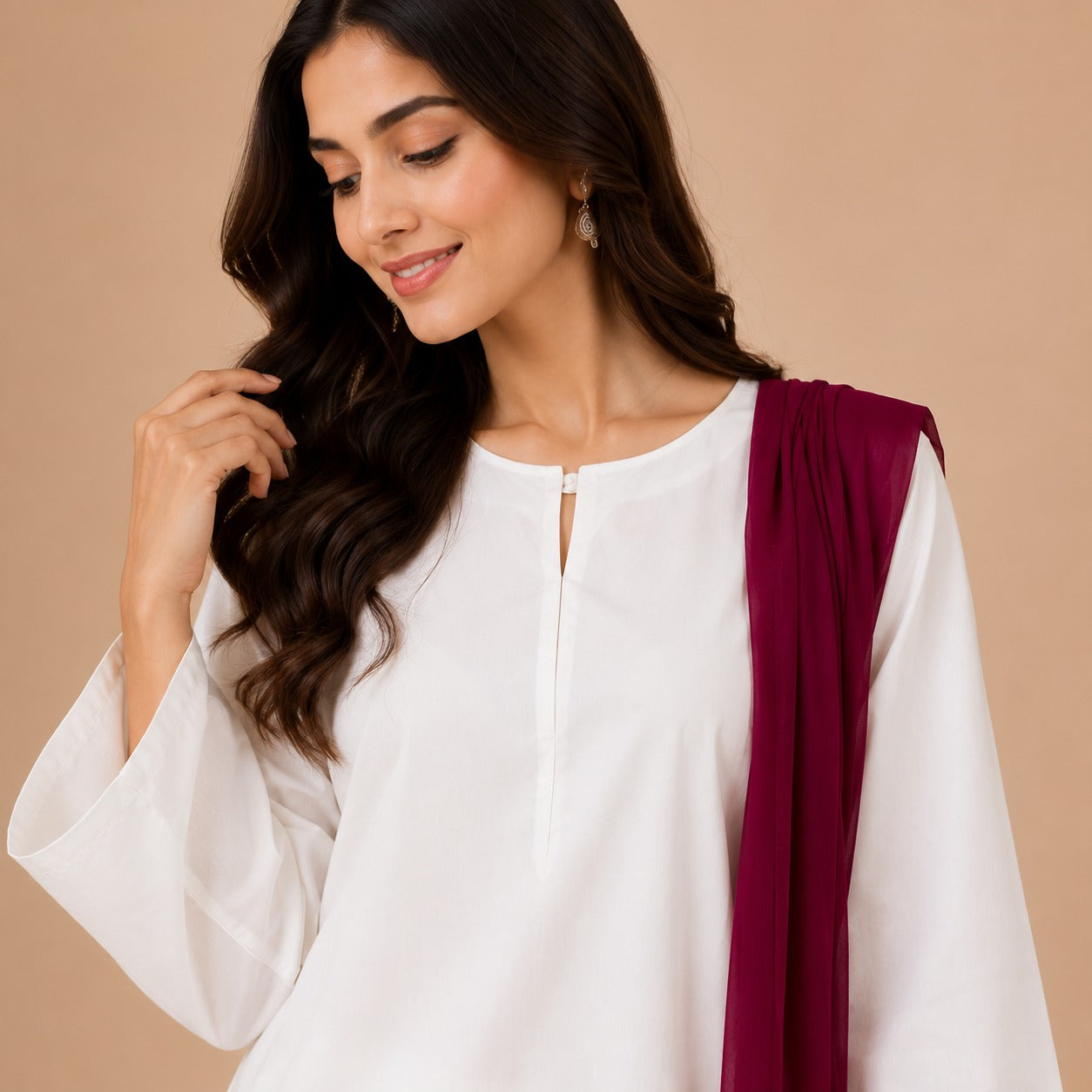Ivory Grace Cotton Suit