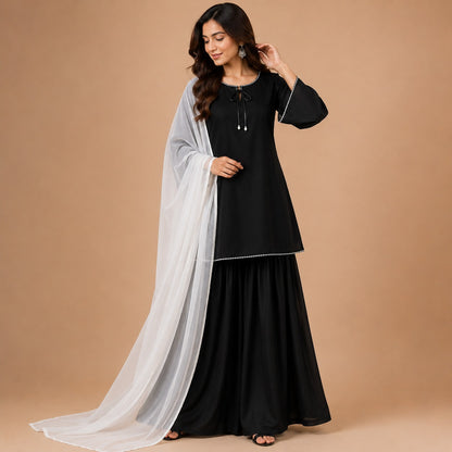 Noir Grace Sharara Set