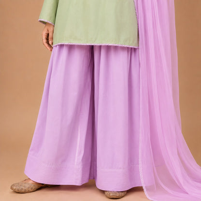 Sage Blossom Cotton Sharara Set