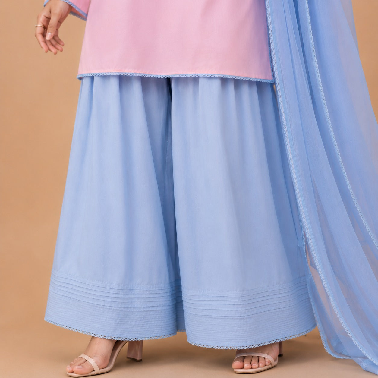 Cotton Candy Sky Sharara Set