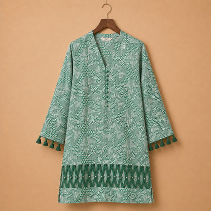 Emerald Geo Lawn Kurta