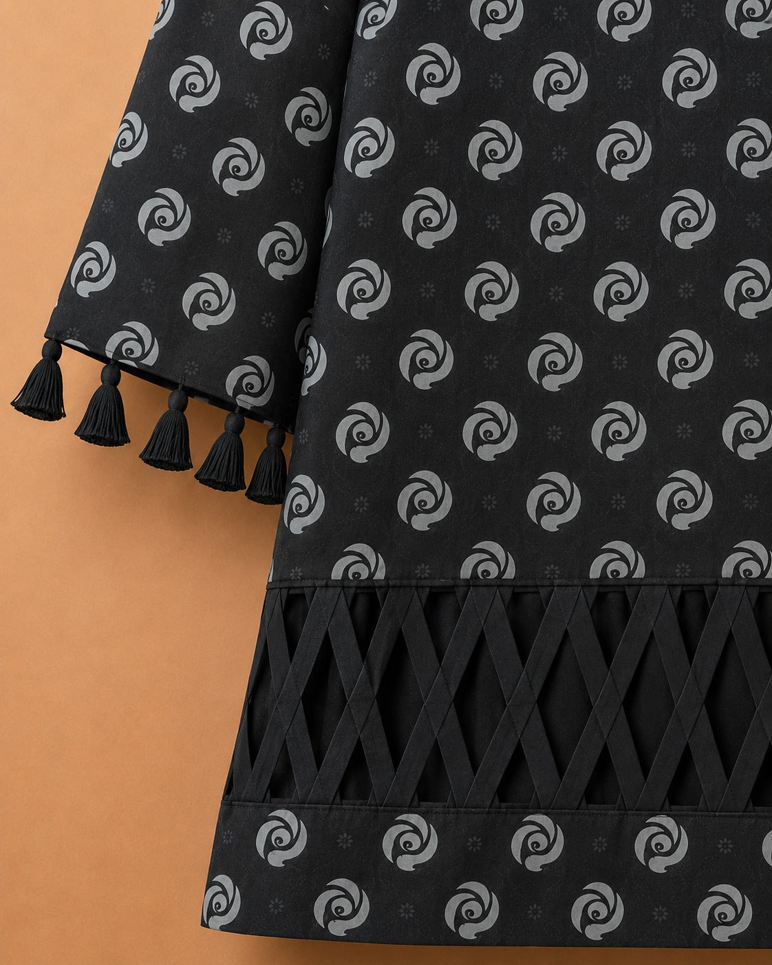 Midnight Swirl Printed Lawn Kurta