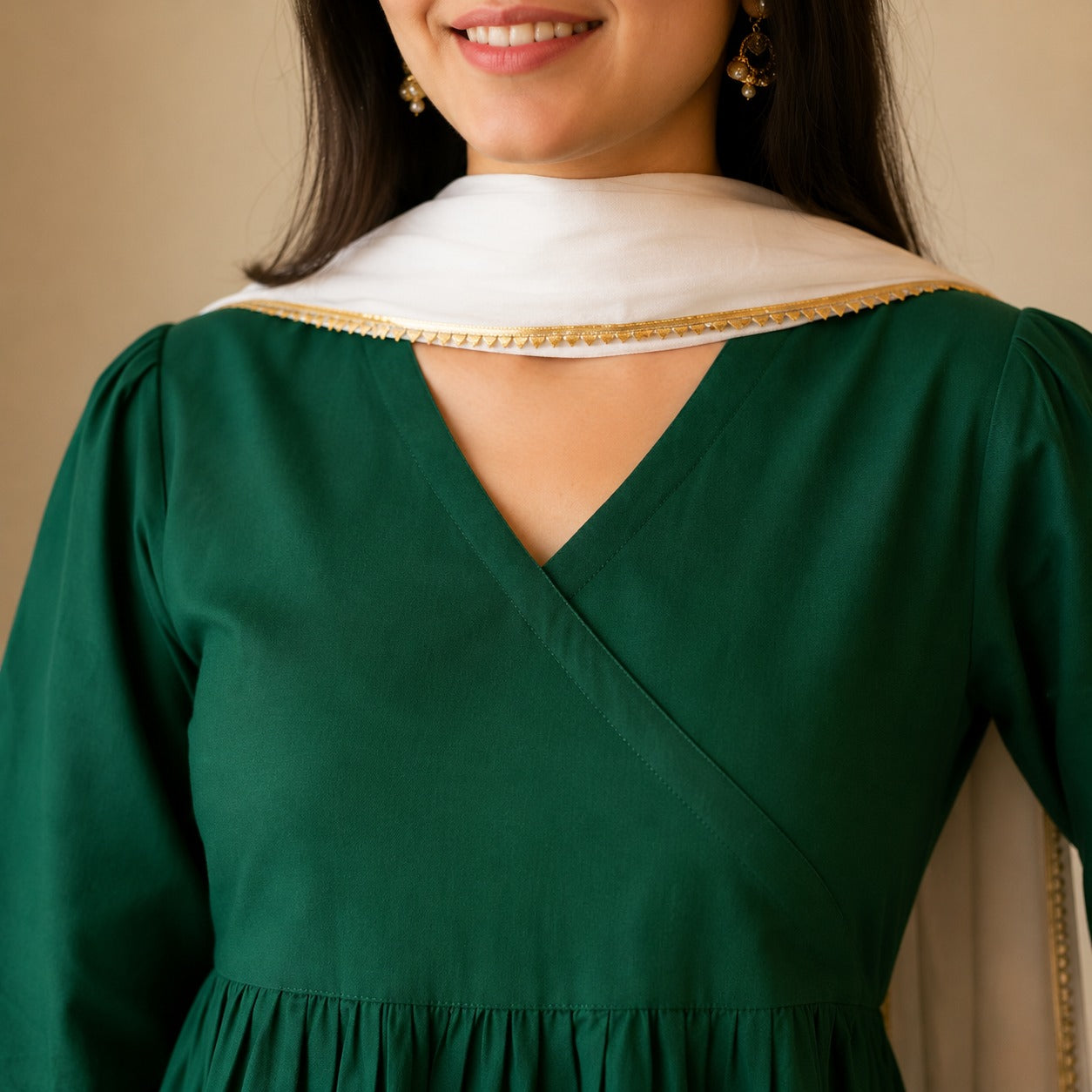 Pakistan Green 2 Piece Cotton Suit for Women | ZK Fitss