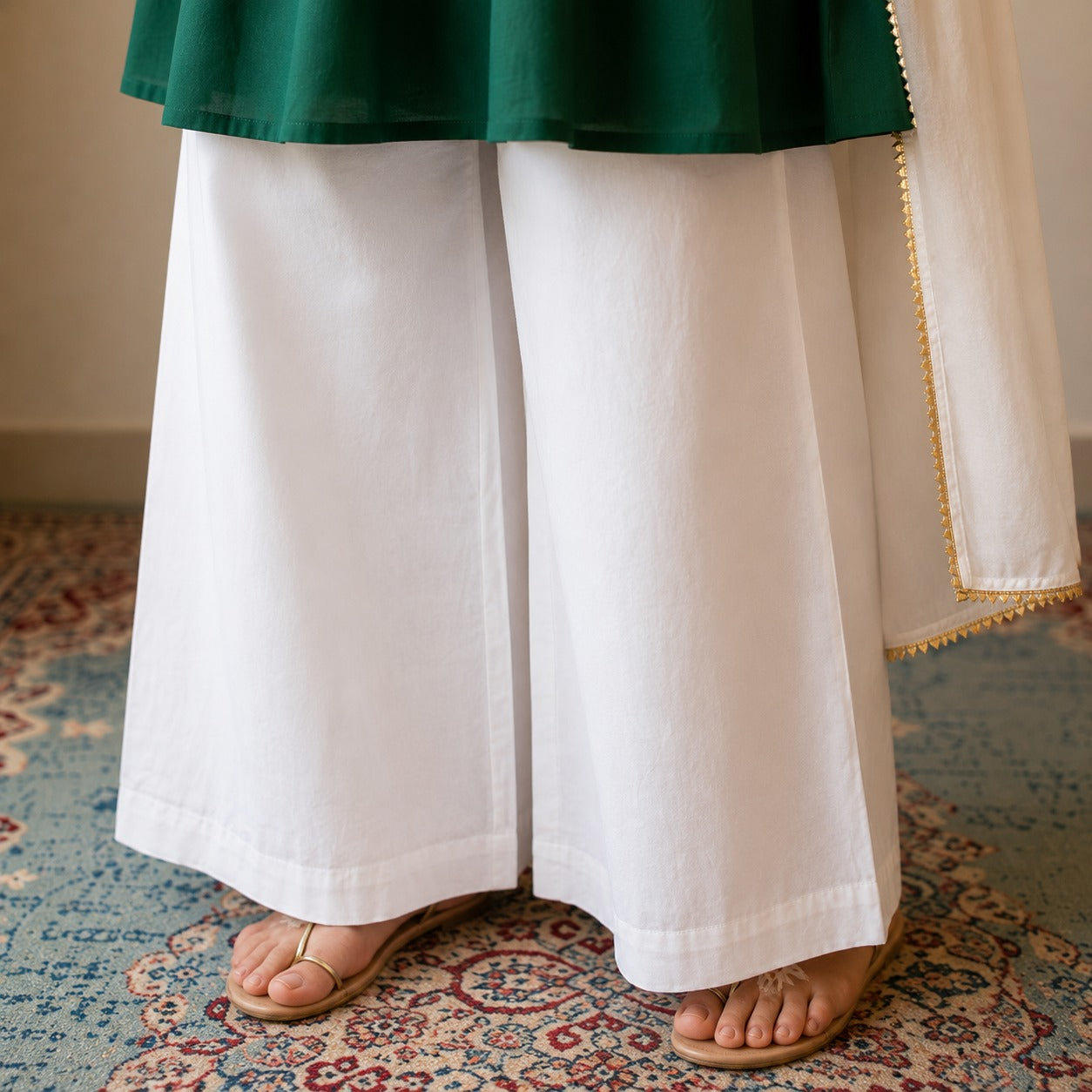 Pakistan Green 2 Piece Cotton Suit for Women | ZK Fitss