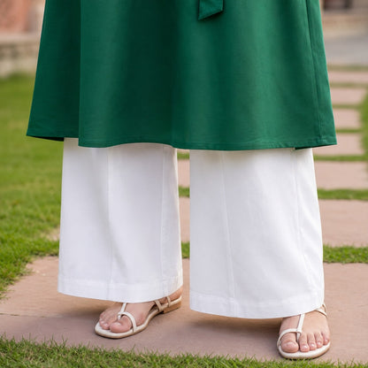 Pakistan Green Belted 2 Piece Cotton Suit for Women | ZK Fitss