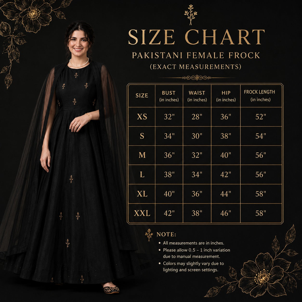 Midnight Noir Cape Sleeve Anarkali Gown Set