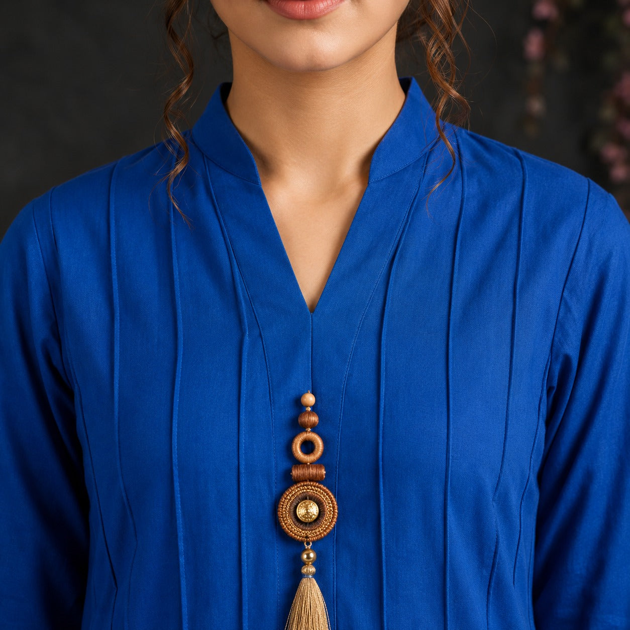 Azure Grace Pintuck Cotton Suit