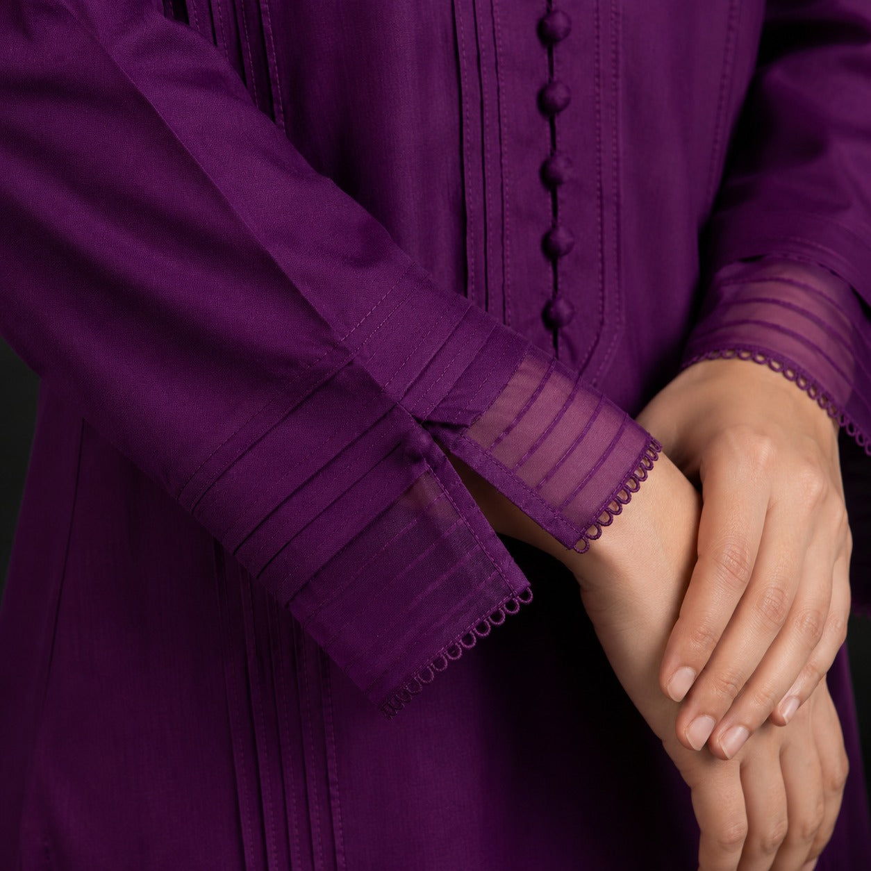 Royal Plum Elegance Women's 3-Piece Kurta Set