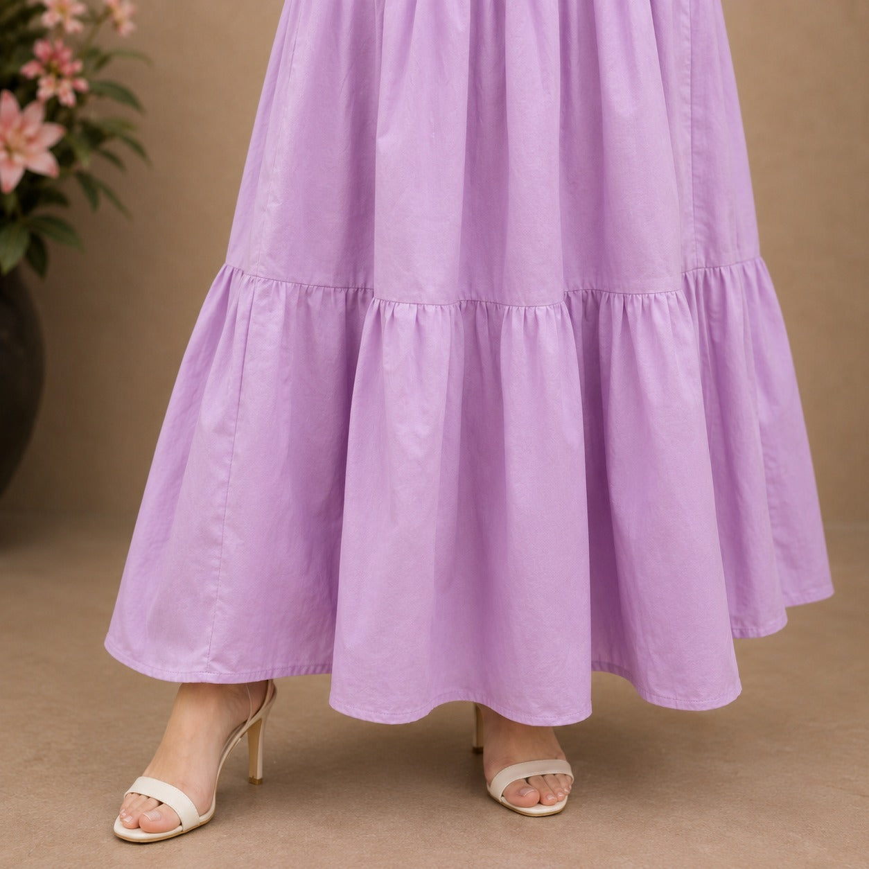 Seraphina Lilac Tiered Maxi Set