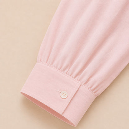 Baby Pink Cake Embroidered Cotton Shirt for Women | ZK Fitss